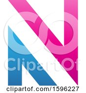 Poster, Art Print Of Blue And Pink Letter N Logo