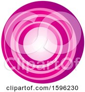 Clipart Of A Pink Letter O Logo Royalty Free Vector Illustration