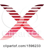 Clipart Of A Striped Red Letter X Logo Royalty Free Vector Illustration by cidepix