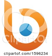 Clipart Of An Orange Letter B Logo With A Circle Royalty Free Vector Illustration by cidepix