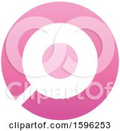 Clipart Of A Pink Letter O Logo Royalty Free Vector Illustration