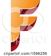 Poster, Art Print Of Layered Orange And Red Letter F Logo
