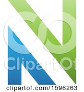Poster, Art Print Of Blue And Green Letter N Logo