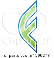 Poster, Art Print Of Rounded Green Letter F Logo