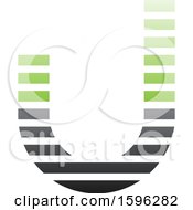 Poster, Art Print Of Striped Black And Green Letter J Logo