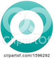 Poster, Art Print Of Turquoise Letter O Logo