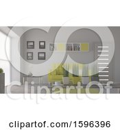 Clipart Of A 3d Livimg Room Interior Royalty Free Illustration