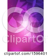 Clipart Of A Purple Geometric Background With Connections Royalty Free Vector Illustration