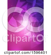 Poster, Art Print Of Purple Geometric Background With Connections