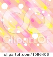 Clipart Of A Pink And Yellow Retro Background Royalty Free Vector Illustration
