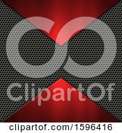 Poster, Art Print Of Red And Perforated Metal Background