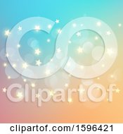 Clipart Of A Flare And Star Background Royalty Free Vector Illustration