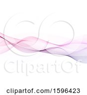 Poster, Art Print Of Purple Mesh Wave On A White Background