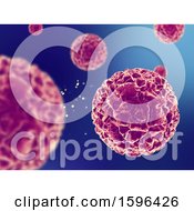 Clipart Of A 3d Background Of Viruses Royalty Free Illustration by KJ Pargeter