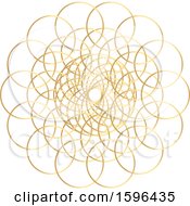 Poster, Art Print Of Golden Geometric Circle Doodle Roulette
