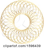 Poster, Art Print Of Golden Geometric Circle Doodle Roulette