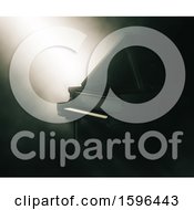 Clipart Of A 3d Piano In Moody Lighting Royalty Free Illustration