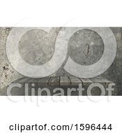 Clipart Of A 3d Wood Shelf On A Wall Royalty Free Illustration