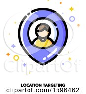 Clipart Of A Location Targeting Icon Royalty Free Vector Illustration