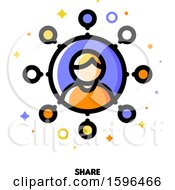 Clipart Of A Share Icon Royalty Free Vector Illustration