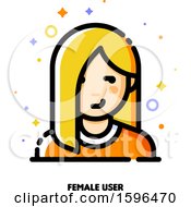 Clipart Of A Female User Icon Royalty Free Vector Illustration