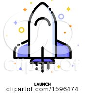 Clipart Of A Launch Business Icon Royalty Free Vector Illustration