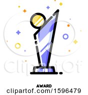 Clipart Of A Business Award Icon Royalty Free Vector Illustration