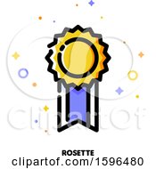 Clipart Of A Rosette Icon Royalty Free Vector Illustration