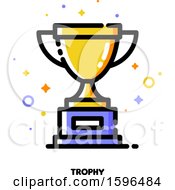Clipart Of A Gold Trophy Cup Icon Royalty Free Vector Illustration