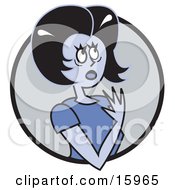 Shocked Woman Reacting To News Clipart Illustration