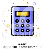 Clipart Of A Budget Calculator Icon Royalty Free Vector Illustration