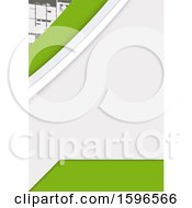 Clipart Of A Green White And Gray Urban Background Royalty Free Vector Illustration