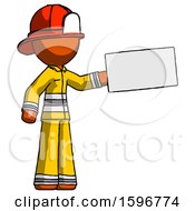 Poster, Art Print Of Orange Firefighter Fireman Man Holding Large Envelope