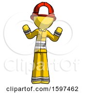 Yellow Firefighter Fireman Man Shrugging Confused