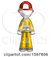Poster, Art Print Of White Firefighter Fireman Man Standing Facing Forward