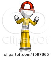 White Firefighter Fireman Man Shrugging Confused