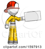 Poster, Art Print Of White Firefighter Fireman Man Holding Large Envelope
