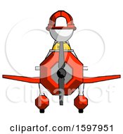 Poster, Art Print Of White Firefighter Fireman Man In Geebee Stunt Plane Front View