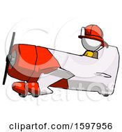 Poster, Art Print Of White Firefighter Fireman Man In Geebee Stunt Aircraft Side View