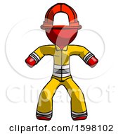 Red Firefighter Fireman Male Sumo Wrestling Power Pose