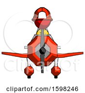 Poster, Art Print Of Red Firefighter Fireman Man In Geebee Stunt Plane Front View