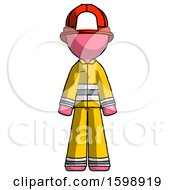 Poster, Art Print Of Pink Firefighter Fireman Man Standing Facing Forward