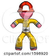 Poster, Art Print Of Pink Firefighter Fireman Male Sumo Wrestling Power Pose