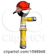 Poster, Art Print Of Ink Firefighter Fireman Man Pointing Right