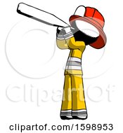 Poster, Art Print Of Ink Firefighter Fireman Man Thermometer In Mouth