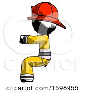 Poster, Art Print Of Ink Firefighter Fireman Man Sitting Or Driving Position