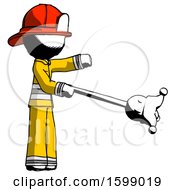 Poster, Art Print Of Ink Firefighter Fireman Man Holding Jesterstaff - I Dub Thee Foolish Concept