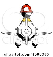 Poster, Art Print Of Ink Firefighter Fireman Man In Geebee Stunt Plane Front View