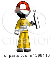 Poster, Art Print Of Ink Firefighter Fireman Man Holding Dynamite With Fuse Lit