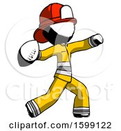 Poster, Art Print Of Ink Firefighter Fireman Man Throwing Football